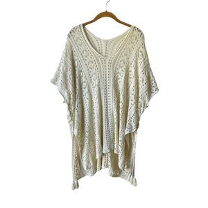 Swimsuit Cover Up Knit Size Large Cream